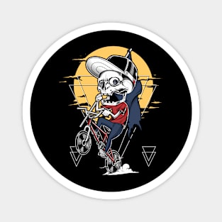 Cycling Skull Magnet